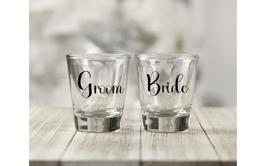 1.5 oz Custom Wedding Shot Glasses