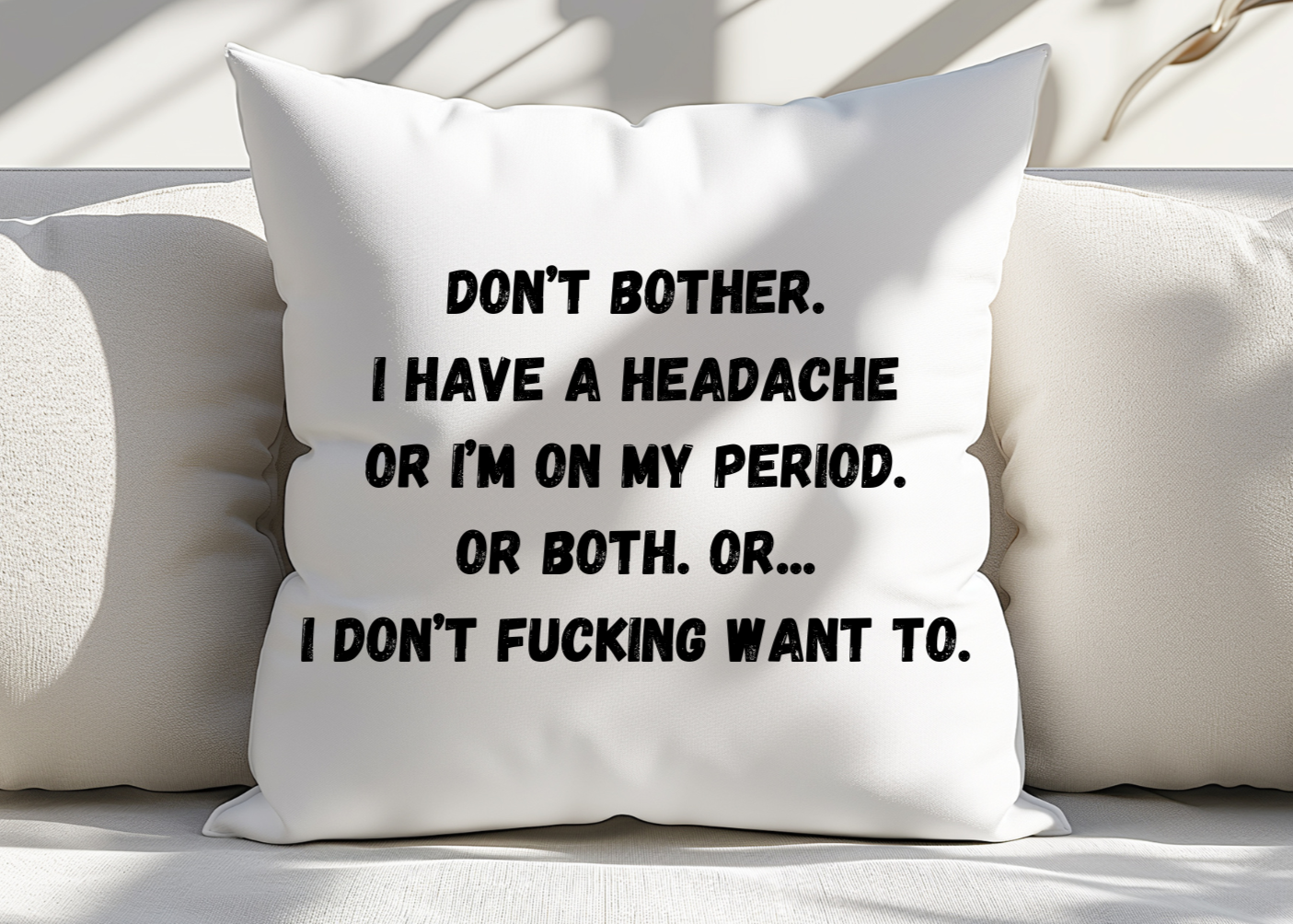 Bedroom Throw Pillow- Gettin' Lucky