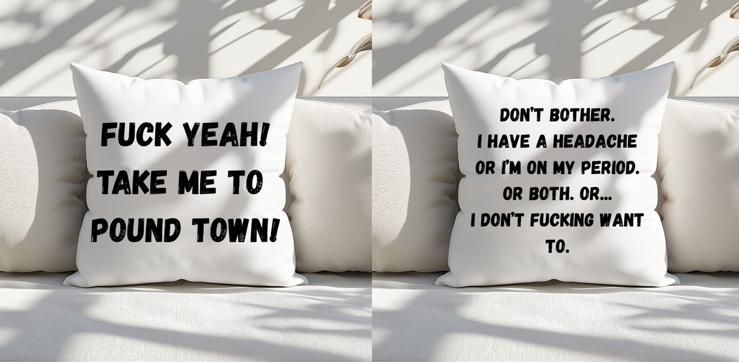 Bedroom Throw Pillow- Gettin' Lucky