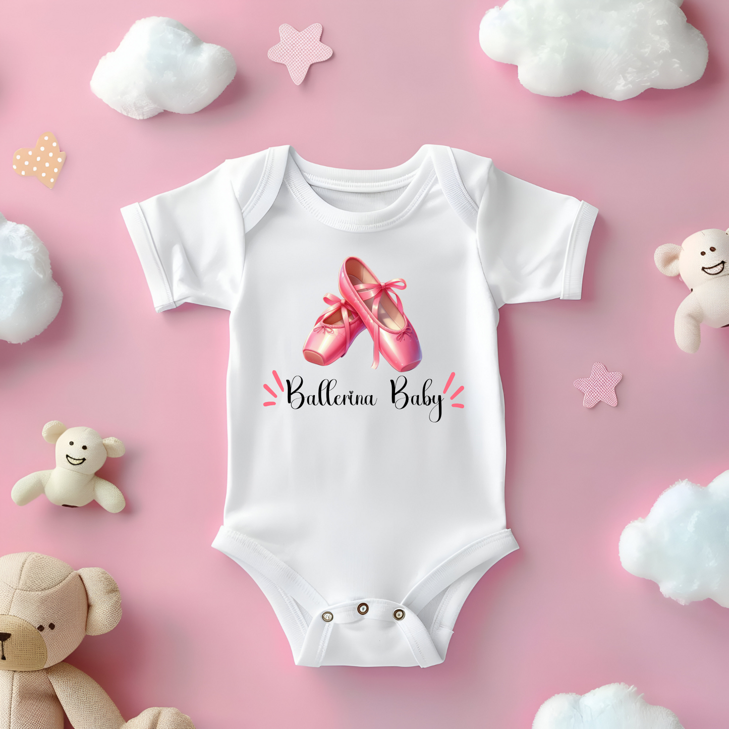 Ballet Shoes with "Ballerina Baby" Onesie