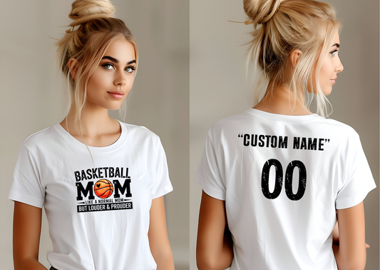 Customized Basketball Mom Shirt- Louder and Prouder