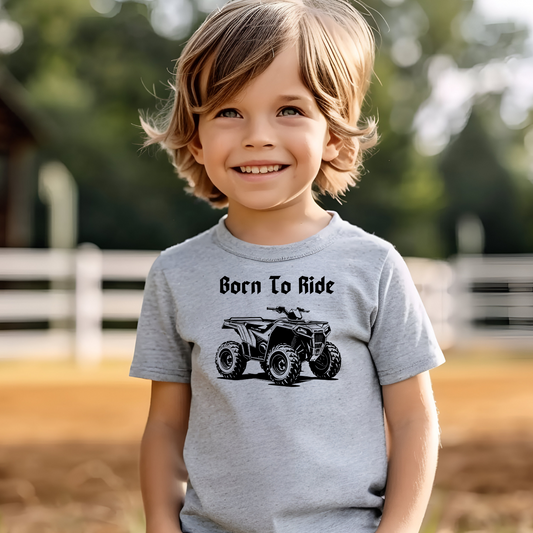 Kids Four Wheeling T-Shirt- Born To Ride