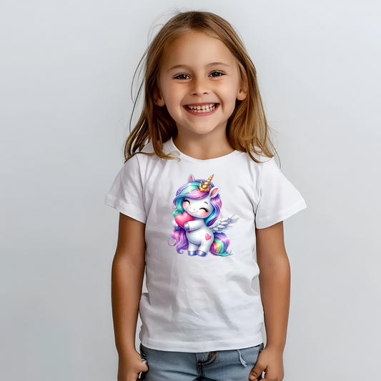 Girls T-Shirt- Cotton Candy Unicorn