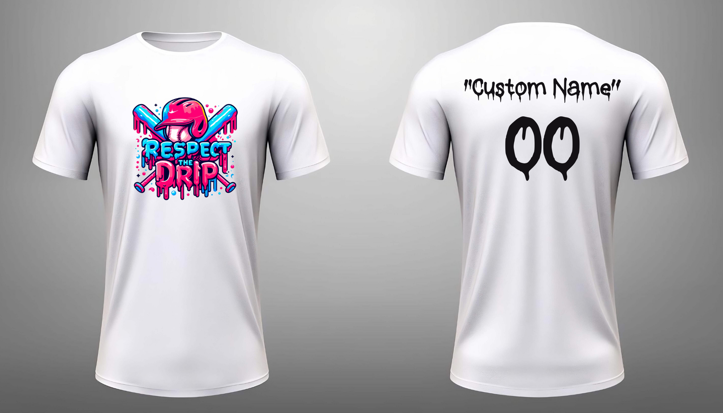 Customized Respect The Drip Baseball Shirt