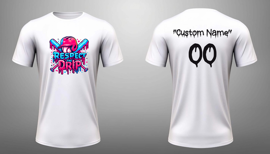 Customized Respect The Drip Baseball Shirt