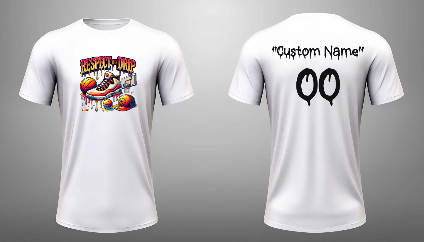 Customized Respect The Drip Basketball Shirt