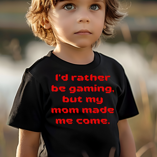 Boys I'd Rather Be Gaming, But My Mom Made Me Come T-Shirt