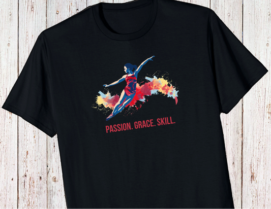 Gymnastics Shirt- Passion, Grace, Skill