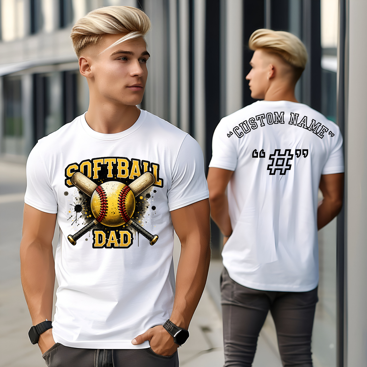 Customized Softball Dad Shirt